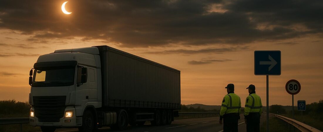 Navarra restringe los camiones por el eclipse solar del 12 de agosto: horario y carreteras afectadas